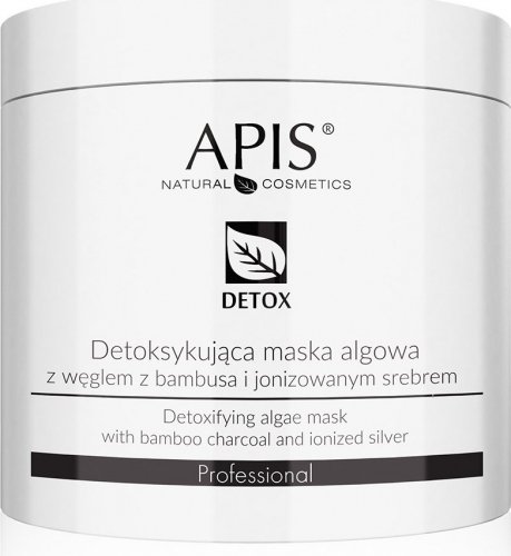 APIS - Professional - Detox - Algae Mask - Detoxifying algae mask with bamboo charcoal and ionized silver - 200 g