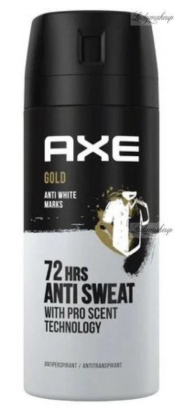 meerderheid glas mesh AXE - 72HRS ANTI SWEAT - Spray antiperspirant for men - GOLD - 150 ml
