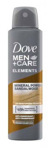 Dove - Men+Care Elements Mineral Powder + Sandalwood 48H Anti-Perspirant - Antyperspirant w aerozolu dla mężczyzn - 150 ml  