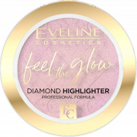 Eveline Cosmetics - Feel The Glow - Diamond Highligter - Rozświetlacz do twarzy - 4,2 g - 03 - ROSE GOLD - 03 - ROSE GOLD