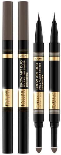 Eveline Cosmetics - Brow Art Duo Pen & Filling Powder Waterproof  - LIGHT