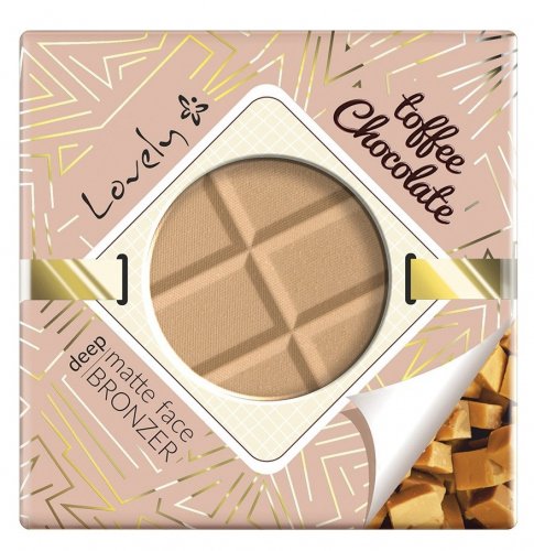 Lovely - Deep Matte Face Bronzer - Matte bronzing powder for face and body - Toffee Chocolate - 9 g