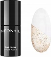 NeoNail - UV GEL POLISH - TOP GLOW GOLD SAND - Hybrid top with shiny particles - 7.2 ml - 9067-7