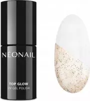 NeoNail - UV GEL POLISH - TOP GLOW GOLD SAND - Hybrid top with shiny particles - 7.2 ml - 9067-7