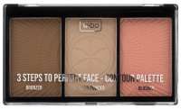 WIBO - 3 Steps To Perfect Face Contour Palette - Paleta do konturowania twarzy - 10 g