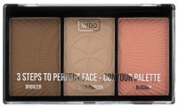 WIBO - 3 Steps To Perfect Face Contour Palette - Paleta do konturowania twarzy - 10 g