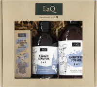 LaQ - Kozioł - Zestaw prezentowy dla mężczyzn - Żel pod prysznic 500 ml + Szampon 300 ml + Olejek do brody 30 ml 