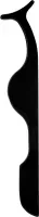 Inter-Vion - Premium Line - Tweezers for applying false eyelashes - BLACK