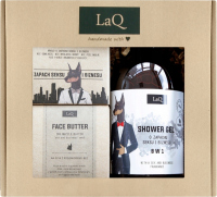 LaQ - Doberman - Zestaw prezentowy dla mężczyzn - Żel pod prysznic 500 ml + Masło do twarzy 50 ml + Mydło w kostce 85 g