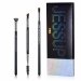 JESSUP - PRO Brow Brush Set - Set of 3 brushes for eyebrow make-up - T326 Black / Silver