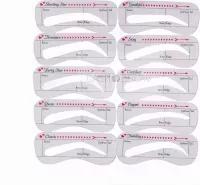 Lash Brow - Eyebrow Models - Magical Eyebrow Style - Set of 10 eyebrow templates