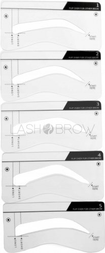 Lash Brow - Eyebrow Models - Magical Eyebrow Style - Set of 5 eyebrow templates