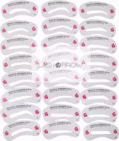 Lash Brow - Eyebrow Models - Magical Eyebrow Style - Zestaw 24 szablonów do brwi