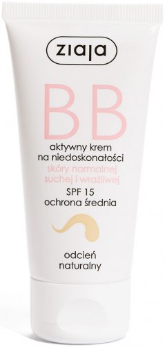 ZIAJA - Active BB cream for imperfections - SPF15 - Normal, dry and sensitive skin - 50 ml - NATURAL SHADE