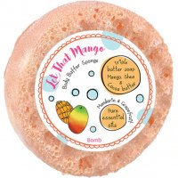 Bomb Cosmetics - Body Buffer Sponge - Natural essential oils shower sponge - Let That Mango - 200 g
