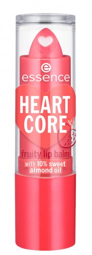 Essence - HEART CORE Fruity Lip Balm - Owocowy balsam do ust z 10% olejkiem migdałowym - 3 g - 02 SWEET STRAWBERRY