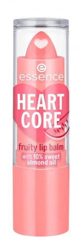 Essence - HEART CORE Fruity Lip Balm - Owocowy balsam do ust z 10% olejkiem migdałowym - 3 g - 03 WILD WATERMELON