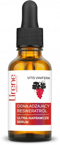 Lirene - Odmładzający Resweratrol - Ultra naprawcze serum do twarzy, szyi i dekoltu - 30 ml