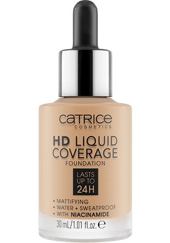 Catrice - HD LIQUID COVERAGE FOUNDATION - Wodoodporny podkład kryjący do twarzy - 30 ml - 032 - NUDE BEIGE