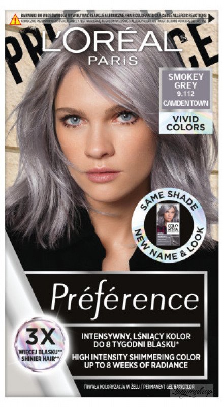 L'Oréal - Préférence Vivid Colors - Hair dye  Smokey Gray