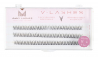 Many Beauty - Many Lashes - V-LASHES - Silk Eyelashes Individual - Jedwabne rzęsy w kępkach - Fish Tale - 0.10 STRONG - C-8mm - C-8mm