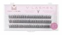 Many Beauty - Many Lashes - V-LASHES - Silk Eyelashes Individual - Silk eyelash tufts - Fish Tale - 0,10 mm STRONG - C-12mm - C-12mm