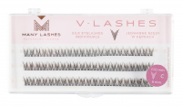Many Beauty - Many Lashes - V-LASHES - Silk Eyelashes Individual - Jedwabne rzęsy w kępkach - Fish Tale - 0,10mm STRONG - C-8mm - C-8mm