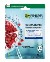 GARNIER - HYDRA BOMB Tissue Mask SUPER HYDRATING & REPULPING - Intensywnie nawilżająca maska do twarzy - Granat & Kwas Hialuronowy