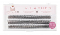 Many Beauty - Many Lashes - V-LASHES - Silk Eyelashes Individual - Jedwabne rzęsy w kępkach - Fish Tale - 0,10mm STRONG - CC-12mm - CC-12mm