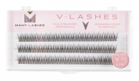 Many Beauty - Many Lashes - V-LASHES - Silk Eyelashes Individual - Fish Tale - 0.07 STANDARD - CC-12mm - CC-12mm