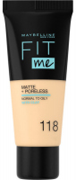 MAYBELLINE - FIT ME! Liquid Foundation For Normal To Oily Skin With Clay - 118 NUDE - 118 NUDE