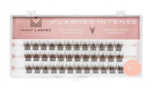 Many Beauty - Many Lashes - V-LASHES INTENSE Silk Eyelashes Individuals - Silk eyelash tufts - 0,07 mm - CC-13mm