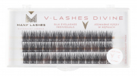 Many Beauty - Many Lashes - V-LASHES DIVINE Silk Eyelashes Individuals - Jedwabne kępki rzęs - 0,07mm - C - 13 mm - C - 13 mm