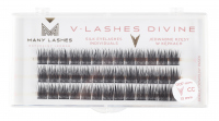Many Beauty - Many Lashes - V-LASHES DIVINE Silk Eyelashes Individuals - Jedwabne kępki rzęs - 0,07mm - CC - 13 mm - CC - 13 mm