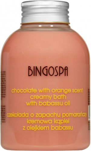 BINGOSPA - Chocolate with Orange Scent - Kremowa kąpiel z olejkiem Babassu - Czekolada o zapachu pomarańczy - 500 ml