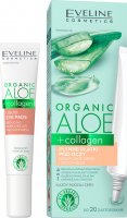 Eveline Cosmetics - Organic Aloe + Collagen - Płynne płatki pod oczy redukujące cienie i opuchnięcia - 20 ml
