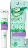 Eveline Cosmetics - Organic Aloe + Collagen - Płynne płatki pod oczy redukujące zmarszczki i ''kurze łapki