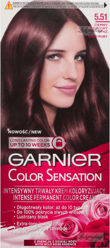 GARNIER - COLOR SENSATION - Permanent hair coloring cream  Ruby Brown