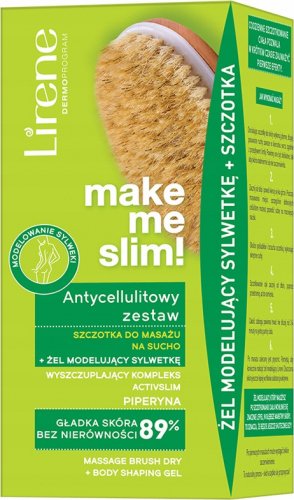Lirene - Make Me Slim! - Antycellulitowy zestaw - Szczotka do masażu na sucho + Żel modelujący sylwetkę 100ml