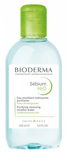BIODERMA - SEBIUM H₂O Purifying Cleansing Micellar Water - Antybakteryjny płyn micelarny - Skóra tłusta i mieszana - 250 ml 