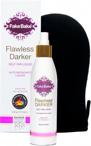 Fake Bake - Flawless Darker - SELF-TAN LIQUID - DARK - Samoopalacz w płynie z rękawicą