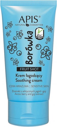 APIS - FRUIT SHOT - Soothing Cream - Soothing cream for sensitive and couperose skin - BLUEBERRY - 50 ml