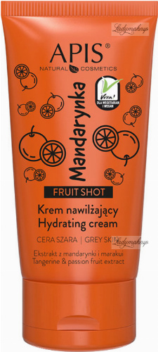 APIS - FRUIT SHOT - Hydrating Cream - Moisturizing cream for gray and tired skin - MANDARIN - 50 ml