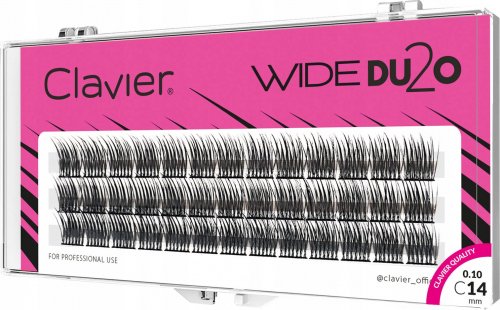Clavier - WIDE DU2O - Kępki sztucznych rzęs o podwójnej objętości  - 14 mm