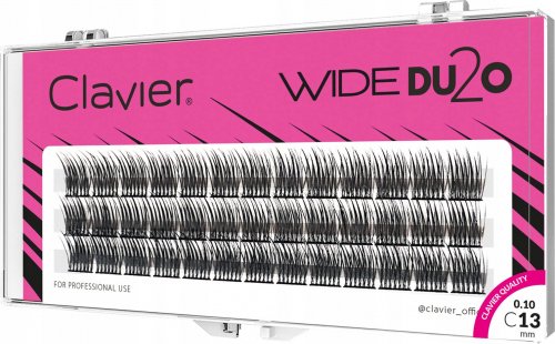 Clavier - WIDE DU2O - Kępki sztucznych rzęs o podwójnej objętości  - 13 mm