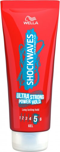 WELLA - SHOCKWAVES - 5 ULTRA STRONG POWER HOLD - GEL - Żel do włosów - 200 ml