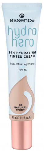 Essence - Hydro Hero - 24H Hydrating Tinted Cream - Nawilżający krem koloryzujący - SPF15 - 30 ml  - 05 NATURAL IVORY