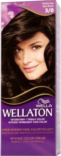 WELLA - WELLATON - INTENSE COLOR CREAM - Trwała koloryzacja do włosów - 3/0 - CIEMNY BRĄZ