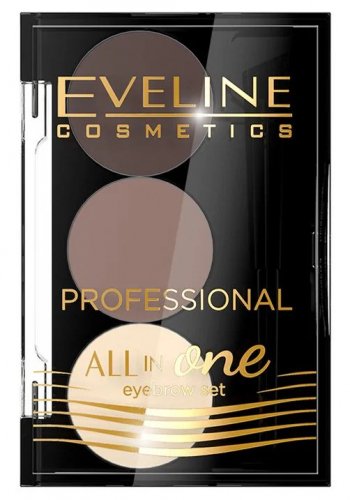 Eveline Cosmetics - ALL IN ONE eyebrow set - Profesjonalny zestaw do stylizacji i makijażu brwi