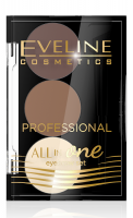 Eveline Cosmetics - ALL IN ONE eyebrow set - Profesjonalny zestaw do stylizacji i makijażu brwi - 02 - 02